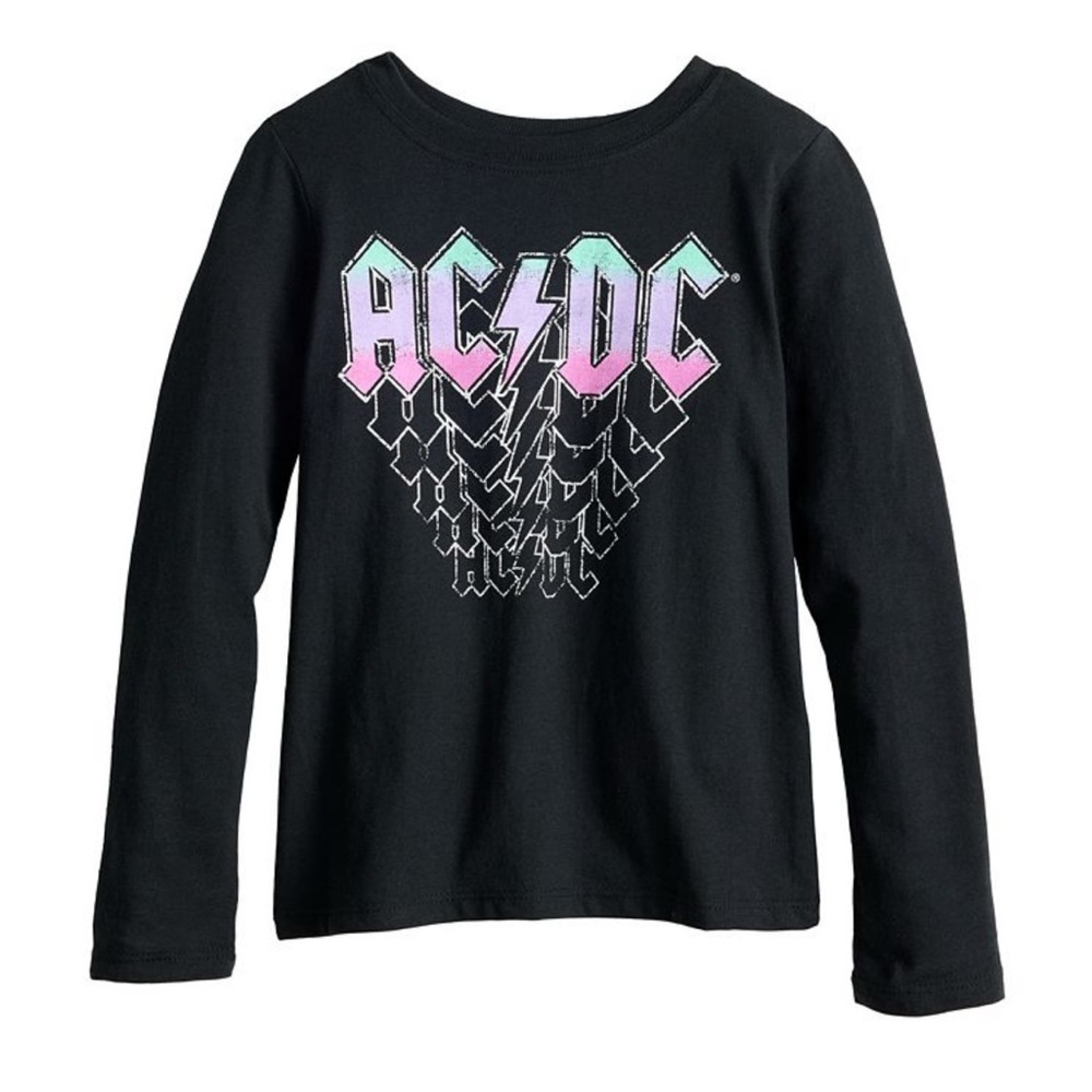 AC/DC Kids Unisex Black Long Sleeve Tee